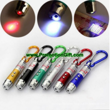 3 in 1 LED Flashlight Red Keychain Laser Pointer